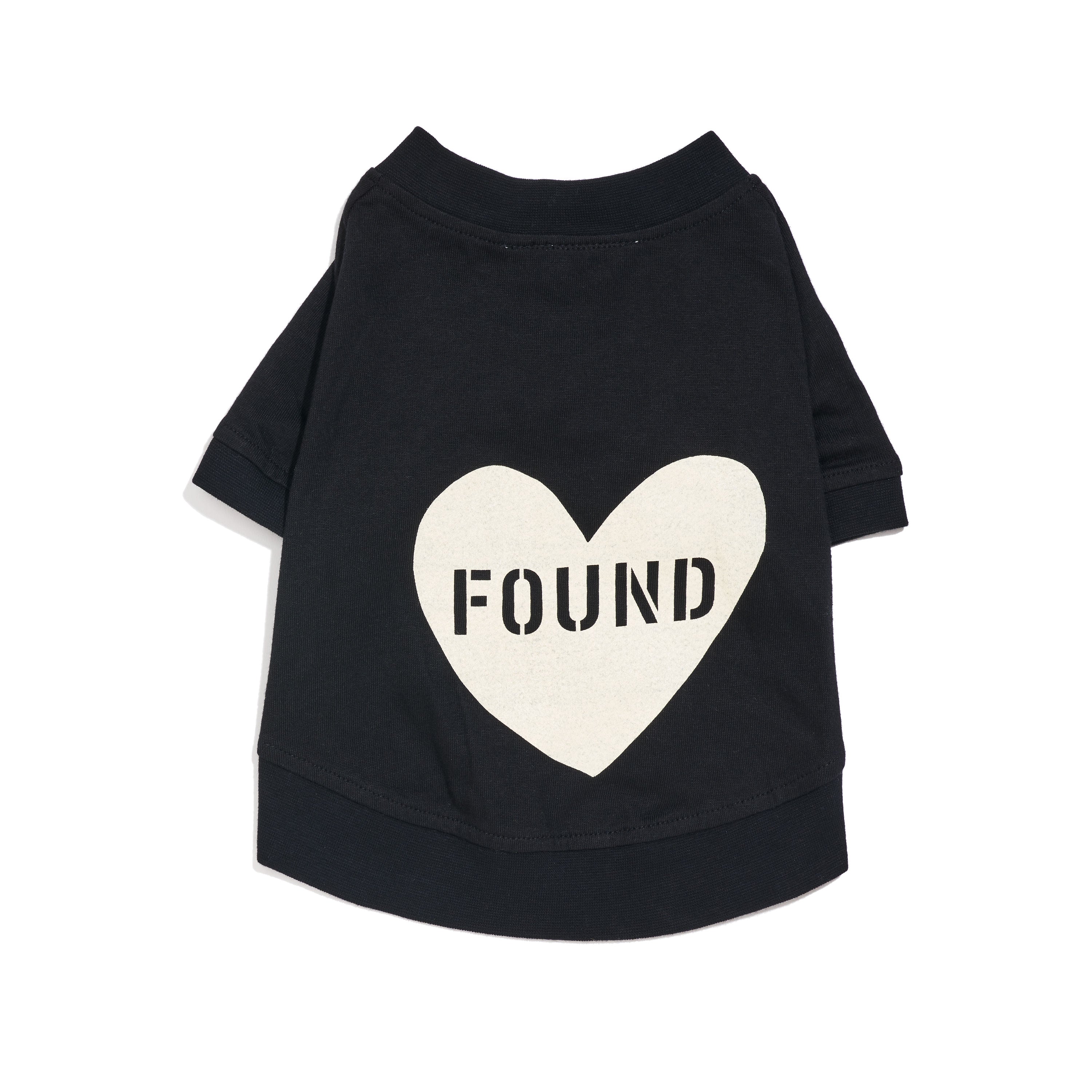 FOUND MY ANIMAL（ファウンドマイアニマル）ドッグ用Tシャツ XS-Lサイズ（小型犬・中型犬用）素材 コットン 色/BLACK | PET LAB