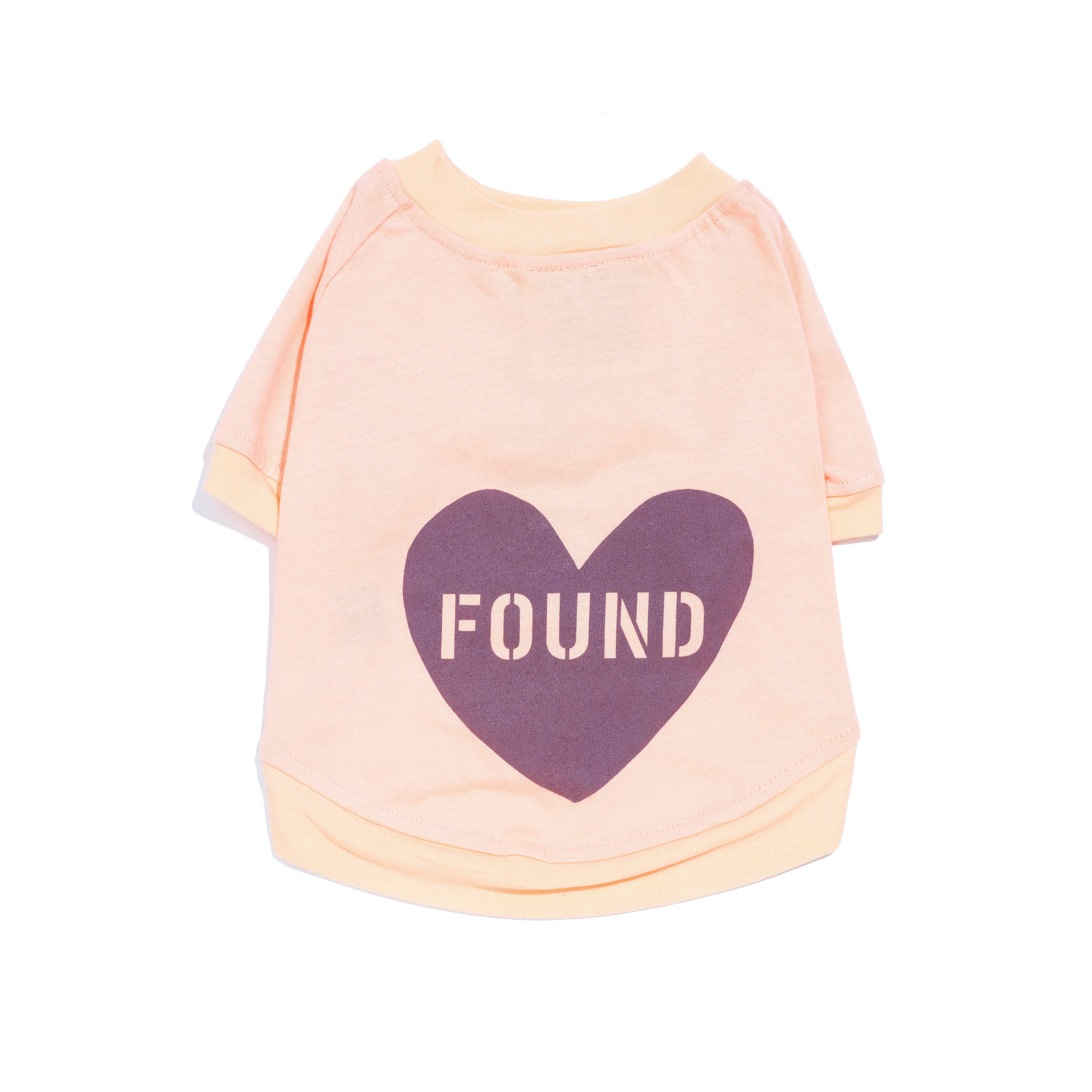 FOUND MY ANIMAL（ファウンドマイアニマル）ドッグ用Tシャツ XS-Mサイズ（小型犬・中型犬用）素材 コットン 色/Peach-Plum | PET LAB
