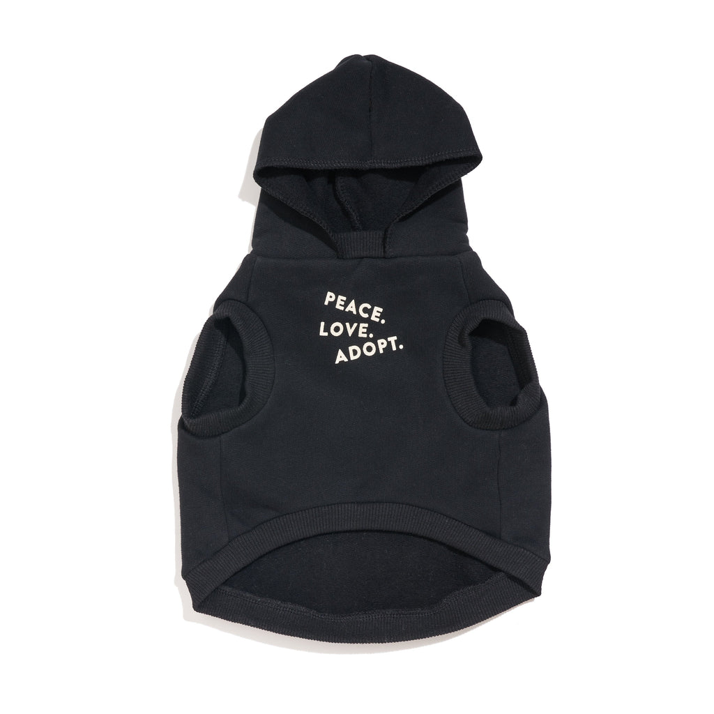 FMA Big Full Heart Animal Hoodie Black Cream