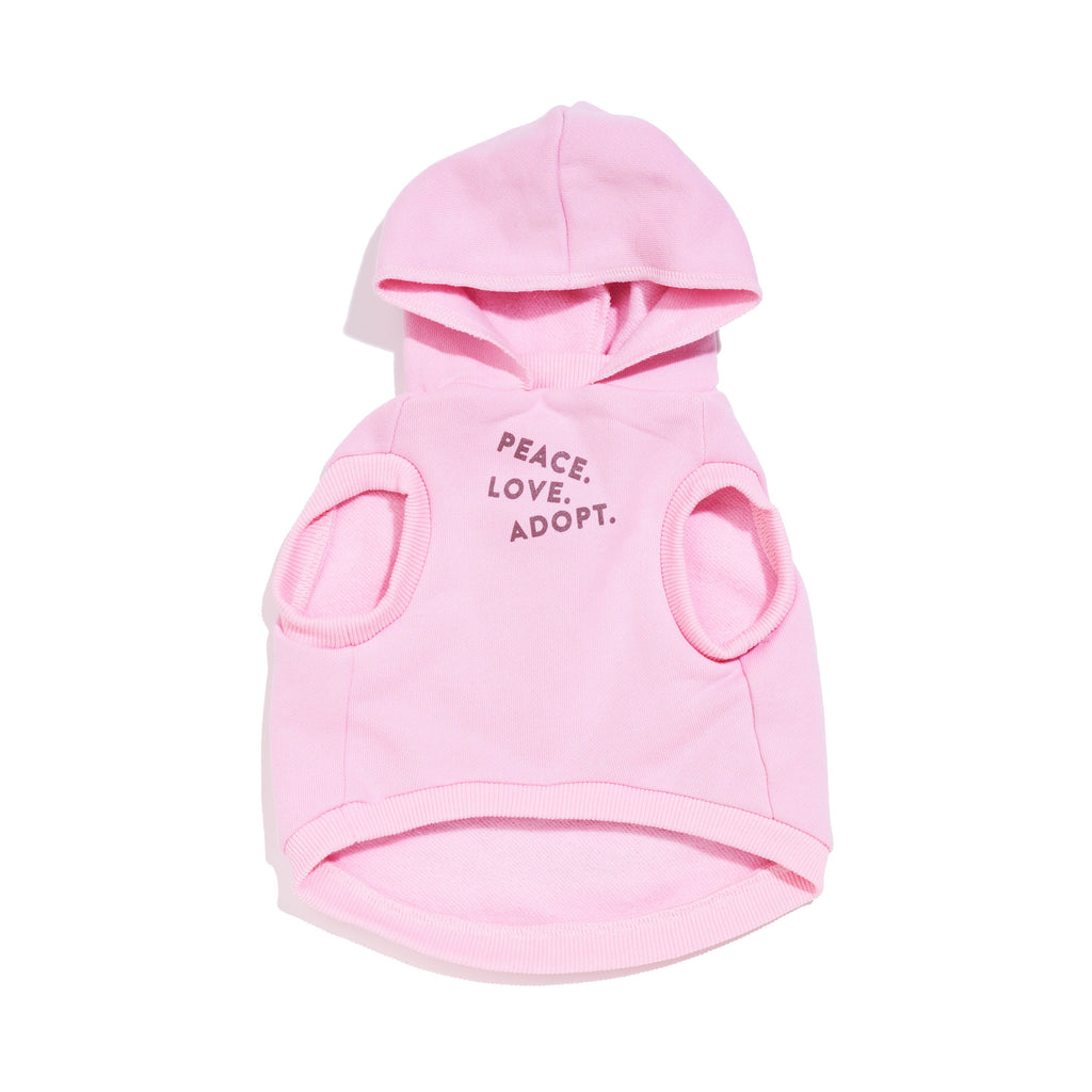 FMA Big Full Heart Animal Hoodie Pink Mauve
