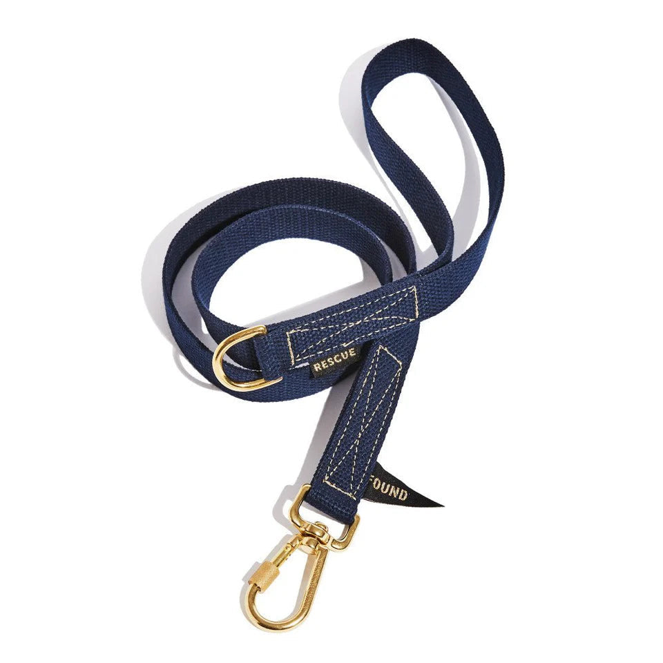 FOUND MY ANIMAL（ファウンドマイアニマル）コットンリード S-Lサイズ 素材 コットン 真鍮 色 NAVY | PET LAB