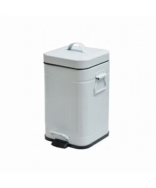 Galva ダストボックス スクエア 12L 　WHITE 斜め正面