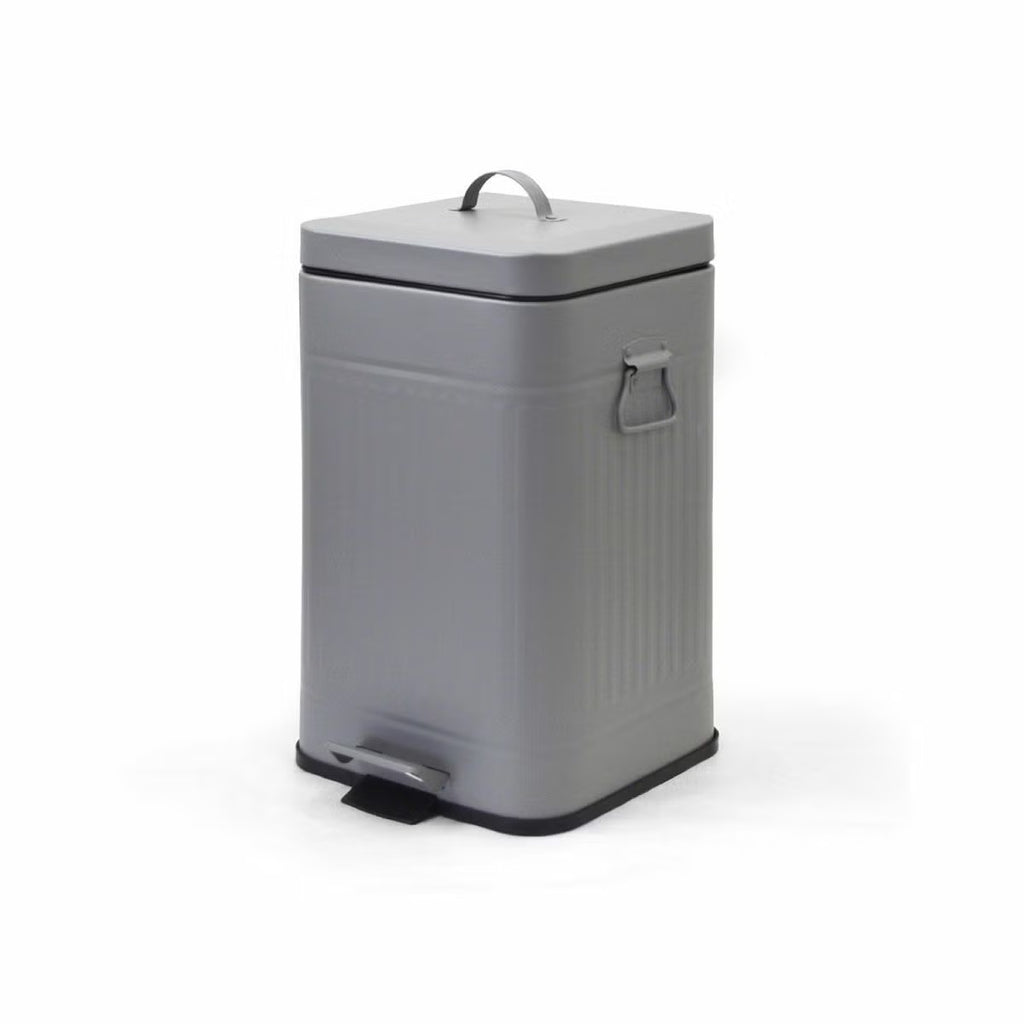 Galva ダストボックス スクエア 12L SIRVER 斜め正面 | PET LAB